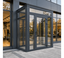 Металопластиковий тамбур REHAU 3400*2500 мм антрацит