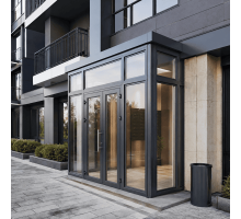 Металопластиковий тамбур REHAU 3600*2600 мм антрацит