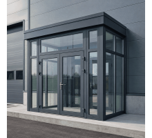 Металопластиковий тамбур REHAU 3200*2700 мм антрацит