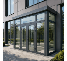 Металлопластиковый тамбур REHAU 3100*2500 мм антрацит