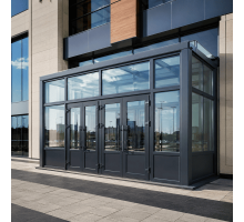 Металопластиковий тамбур REHAU 4500*2700 мм антрацит