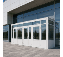 Металлопластиковый тамбур REHAU 3900*2400 мм белый