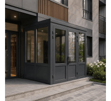 Металопластиковий тамбур REHAU 3500*2500 мм антрацит