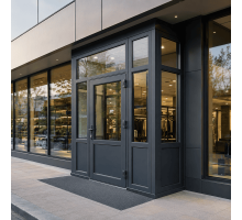Металопластиковий тамбур REHAU 3700*2500 мм антрацит