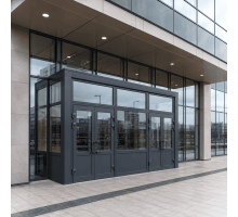 Металлопластиковый тамбур REHAU 4200*2400 мм антрацит