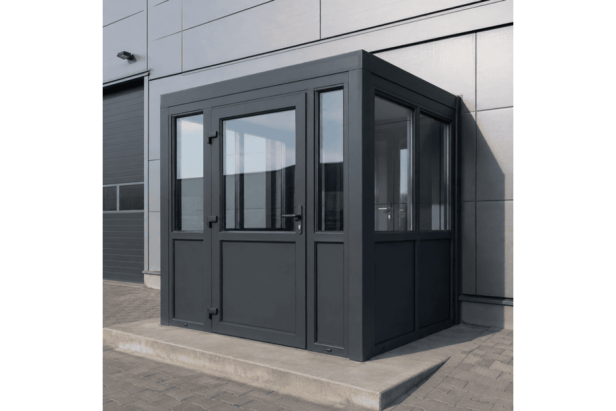 Металопластиковий тамбур REHAU 3800*2500 мм антрацит