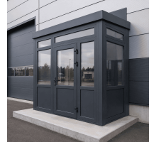 Металлопластиковый тамбур REHAU 3900*2500 мм антрацит