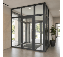 Тамбур металлопластиковый внутренний  REHAU 4300*2600 мм антрацит