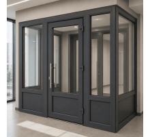 Внутрішній металопластиковий тамбур REHAU 3700*2700 мм антрацит