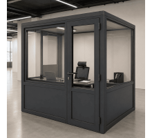Металопластиковий тамбур REHAU 3300*2400 мм антрацит