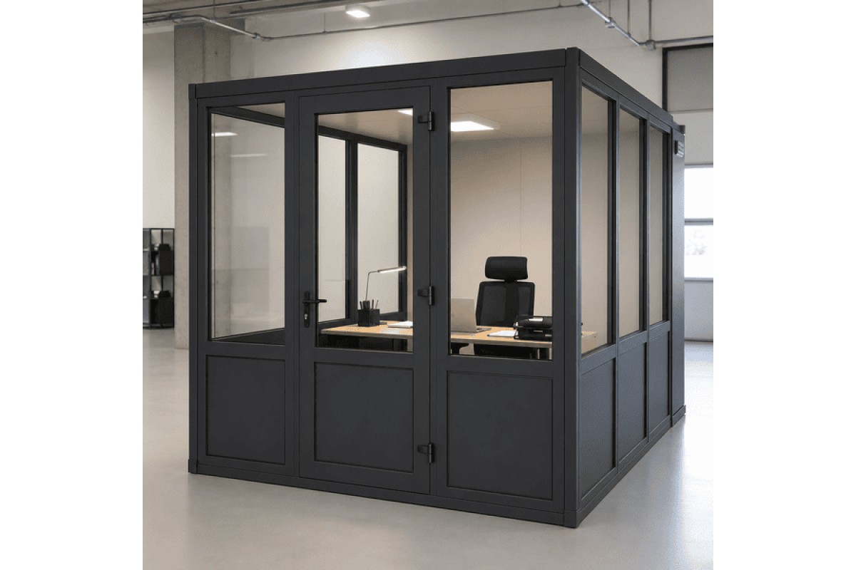 Металопластиковий тамбур REHAU 3400*2400 мм антрацит