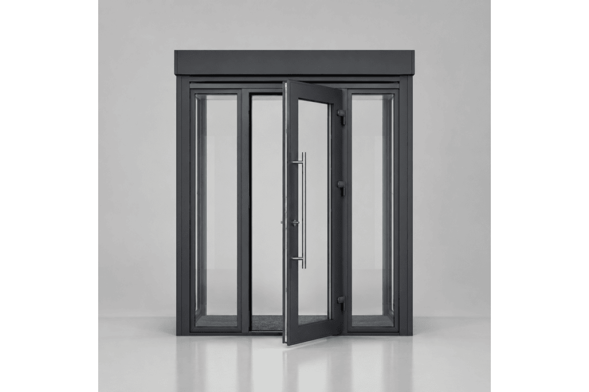 Металлопластиковый тамбур REHAU 2100*2400 мм антрацит