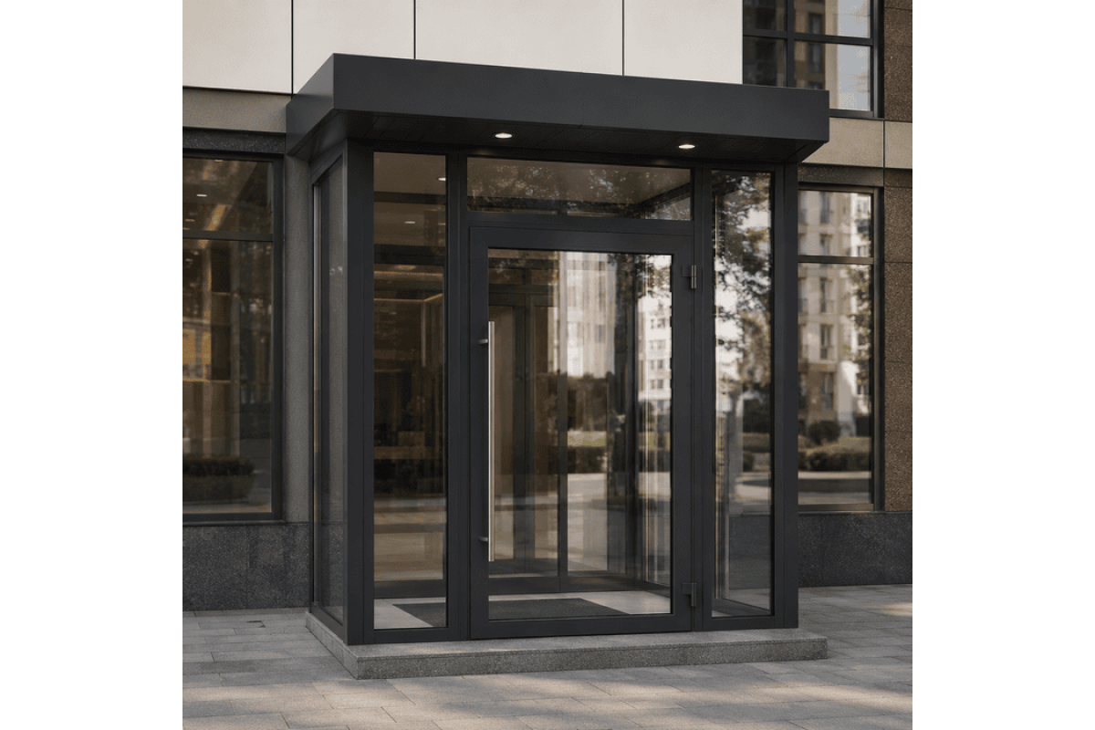 Тамбур из металлопластикового профиля WDS 4000*2300 мм антрацит