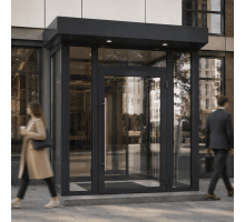 Металопластиковий тамбур REHAU 2700*2600 мм антрацит