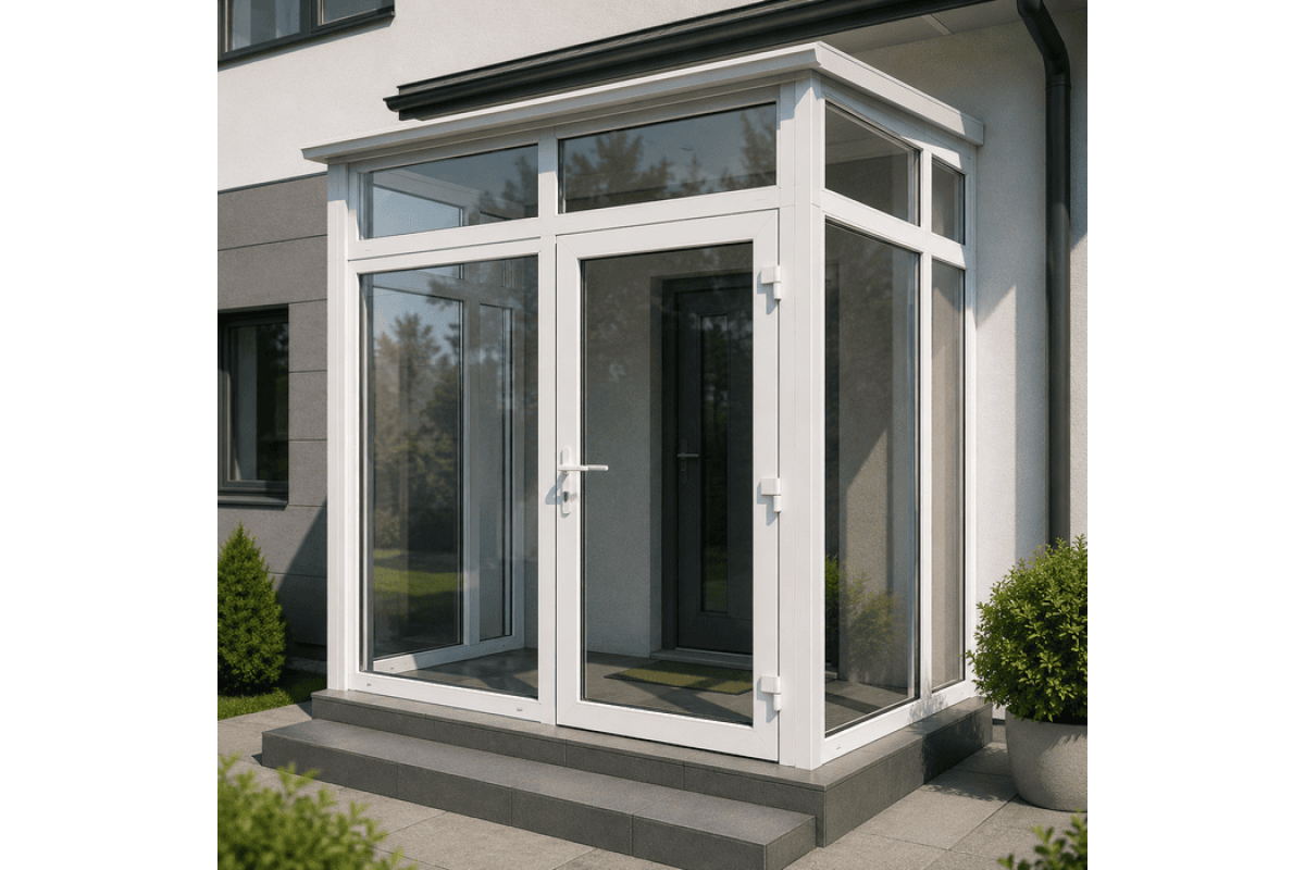 Металопластиковий тамбур REHAU 2600*2600 мм білий