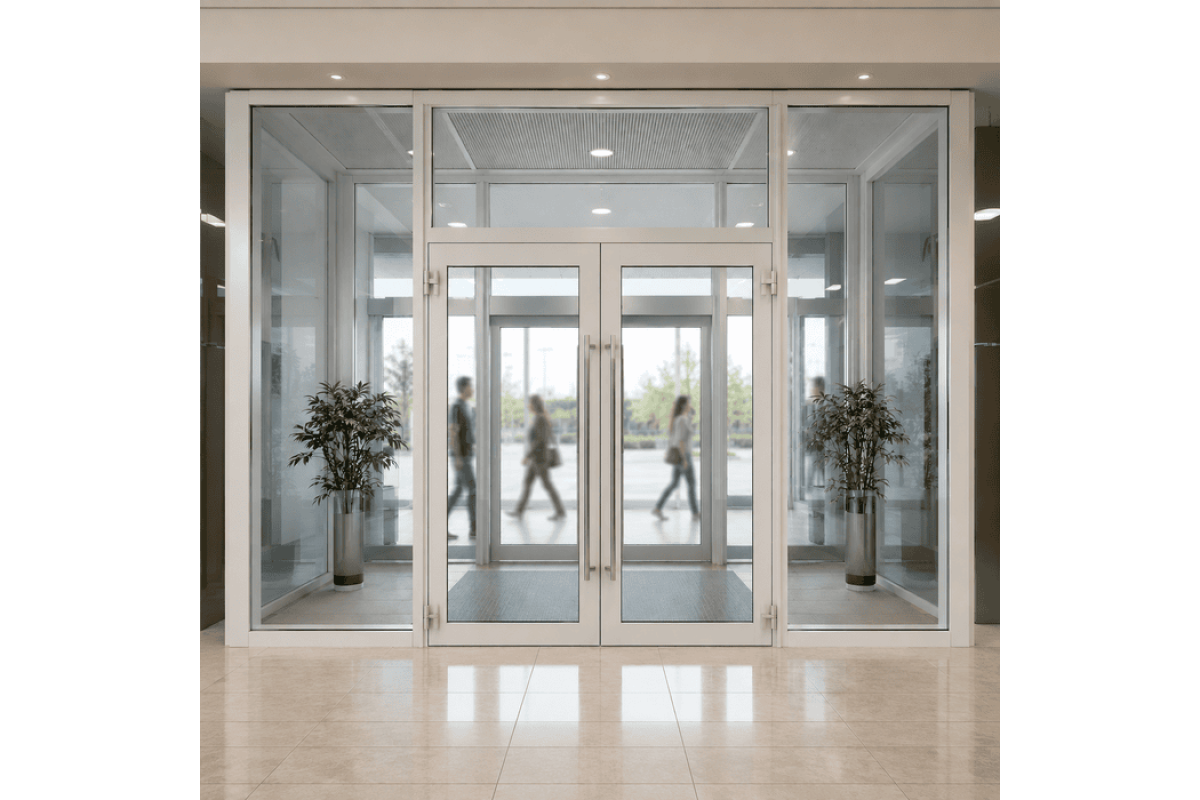 Тамбур металопластиковий внутрішній REHAU 4000*2700 мм білий