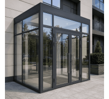 Скляний алюмінієвий тамбур ALULIGHT 2200*2400 мм антрацит