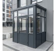 Алюмінієвий вхідний тамбур ALULIGHT 2400*2400 мм антрацит