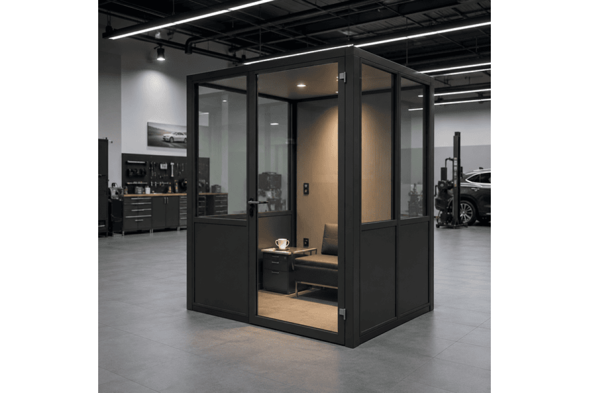 Тамбур алюмінієвий для приміщення ALULIGHT 3700*2400 мм антрацит