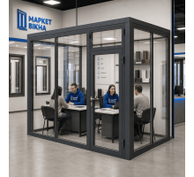 Тамбур алюминиевый для помещений ALULIGHT 4500*2600 мм антрацит