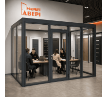 Тамбур алюминиевый для помещений ALULIGHT 3700*2600 мм антрацит