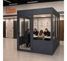 Тамбур алюминиевый для помещений ALULIGHT 3800*2600 мм антрацит