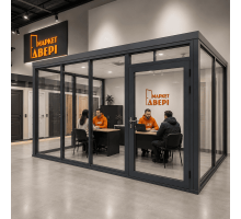Тамбур алюминиевый для помещений ALULIGHT 4200*2400 мм антрацит