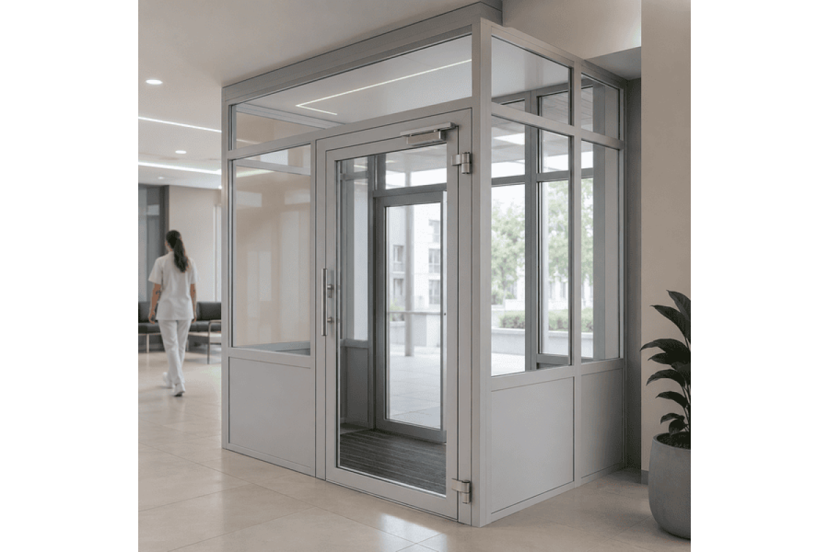 Тамбур алюмінієвий внутрішній ALULIGHT 3500*2400 мм анодований алюміній
