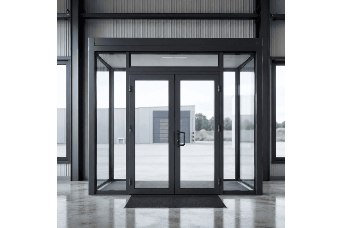 Тамбур металопластиковий внутрішній REHAU 3400*2700 мм антрацит