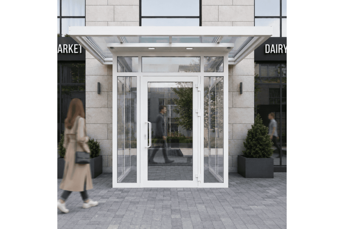 Тамбур із металопластикового профілю WDS 2500*2400 мм білий