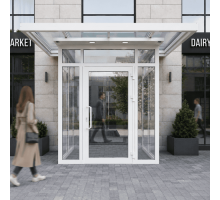 Тамбур из металлопластикового профиля WDS 2500*2400 мм белый