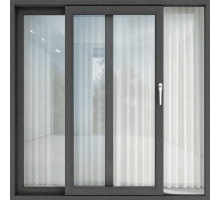 Алюминиевые раздвижные двери из холодного профиля ALULIGHT CS50 1900*2200 мм антрацит