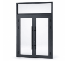 Алюмінієві двері вхідні для комерційних приміщень FRAMEX 1550*2400 мм антарцит