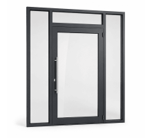 Алюмінієві двері вхідні для комерційних приміщень FRAMEX 1150*2300 мм антарцит