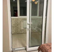 Раздвижные балконные металлопластиковые двери WDS SL60 1400*2200 мм