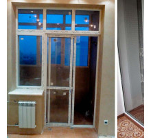 Раздвижные балконные металлопластиковые двери WDS SL60 1400*2000