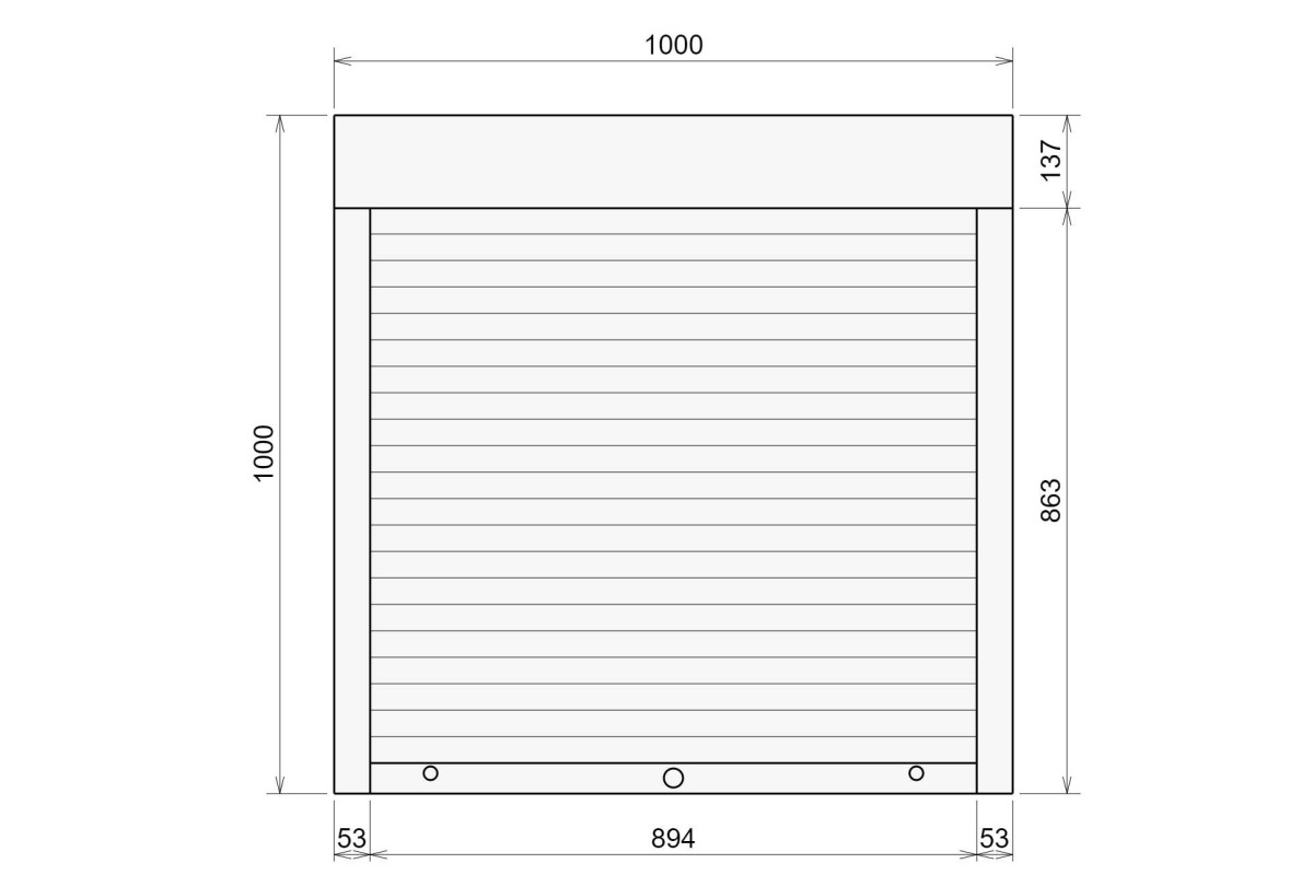 Защитные алюминиевые ролеты Comfort Line 1000-1000 мм P55