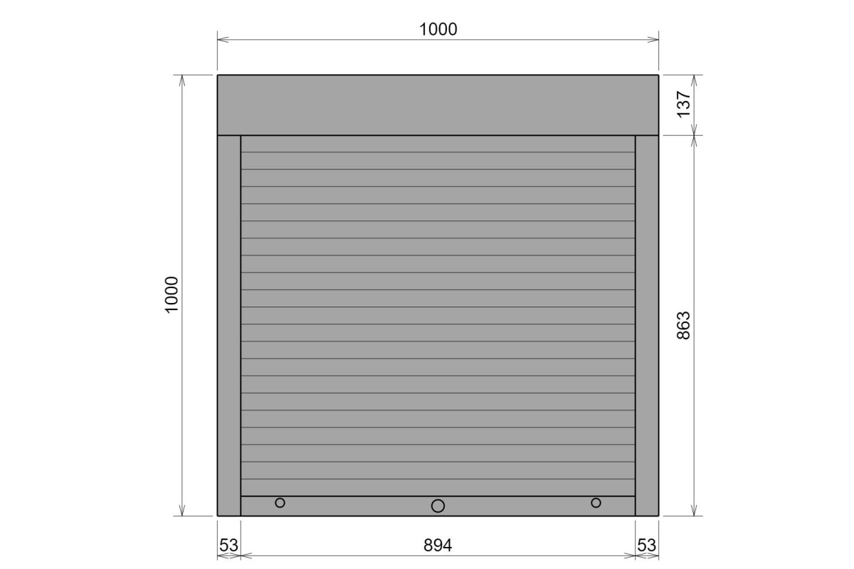 Защитные алюминиевые ролеты Comfort Line 1000-1000 мм P55