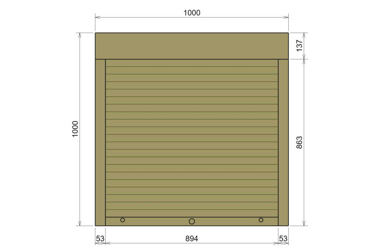 Защитные алюминиевые ролеты Comfort Line 1000-1000 мм P55