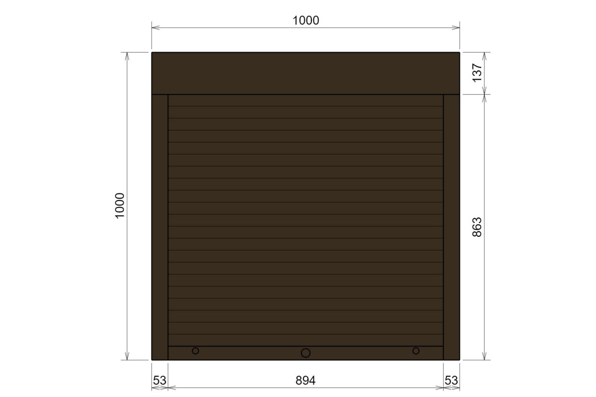 Защитные алюминиевые ролеты Comfort Line 1000-1000 мм P55