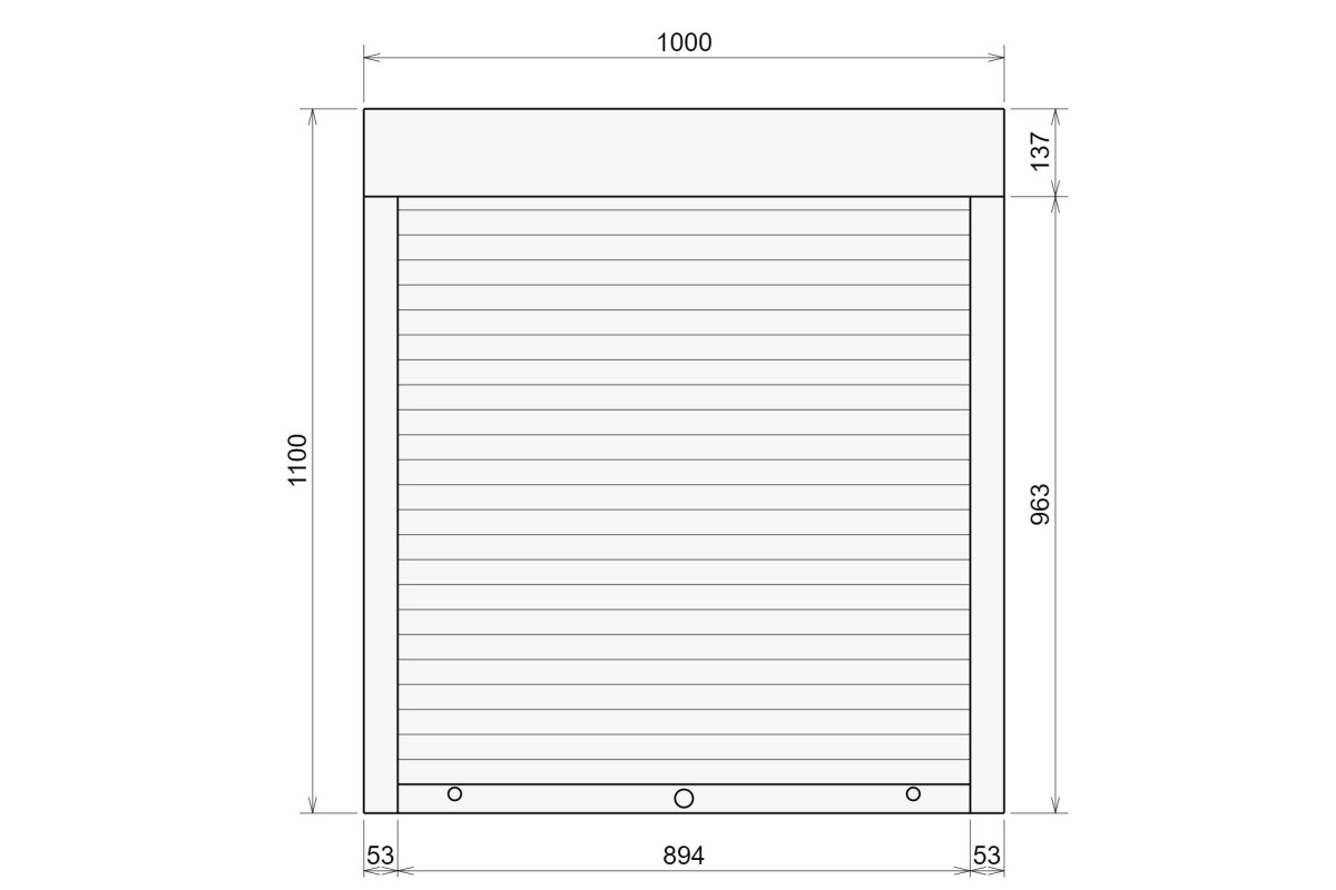 Защитные алюминиевые ролеты Comfort Line 1000-1100 мм P55