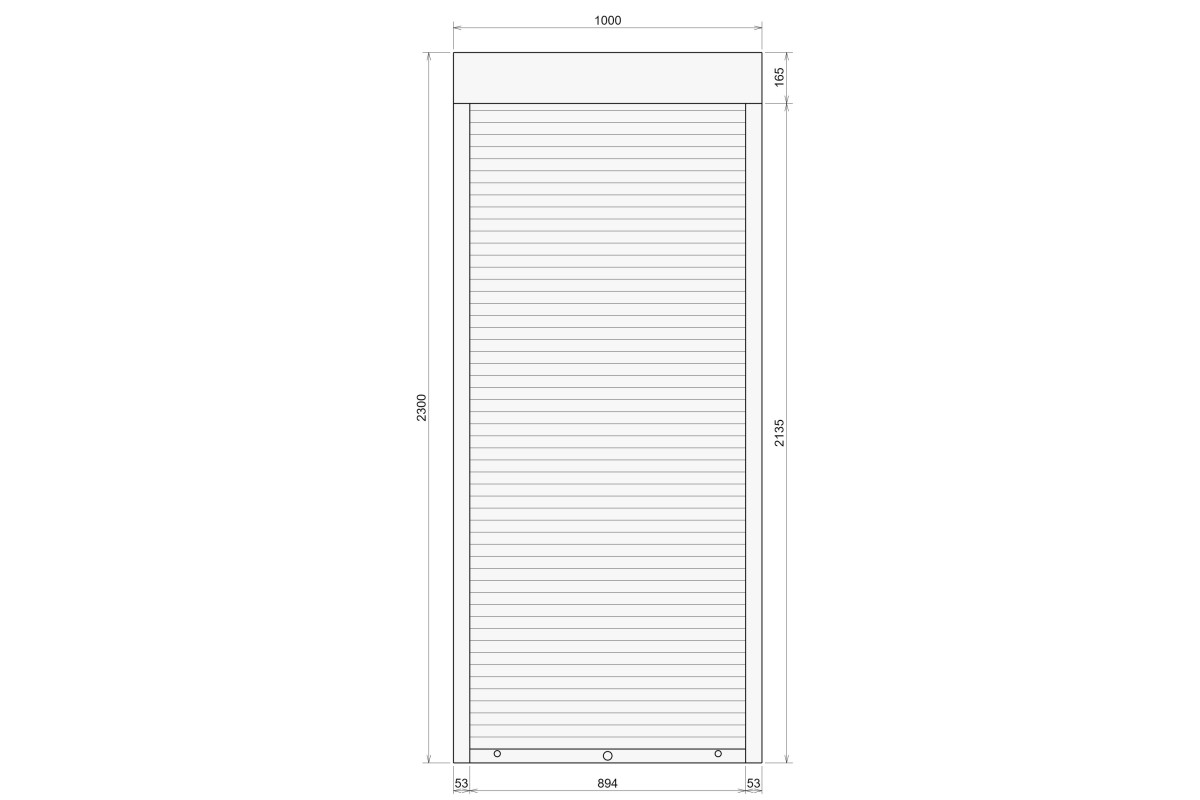 Защитные алюминиевые ролеты Comfort Line 1000-2300 мм P55