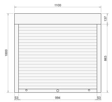 Защитные алюминиевые ролеты Comfort Line 1100-1000 мм P55