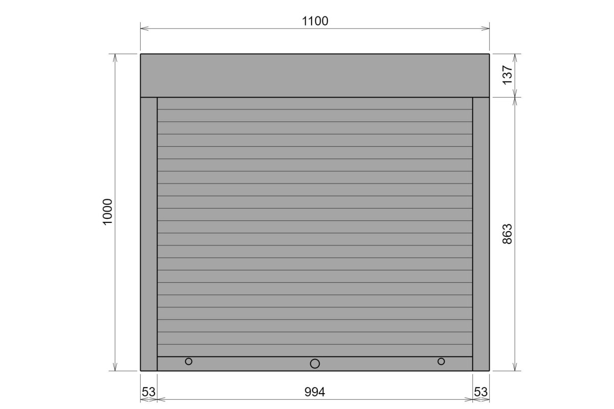 Защитные алюминиевые ролеты Comfort Line 1100-1000 мм P55