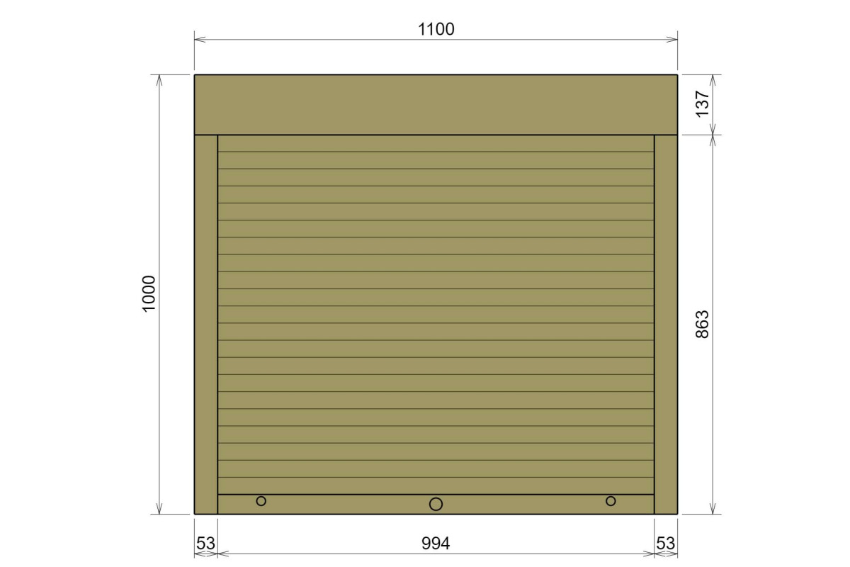 Защитные алюминиевые ролеты Comfort Line 1100-1000 мм P55