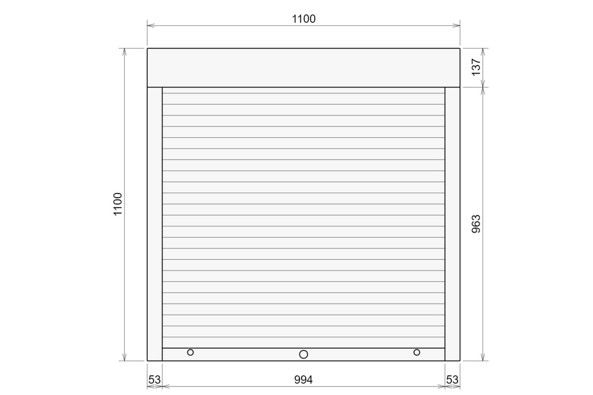 Защитные алюминиевые ролеты Comfort Line 1100-1100 мм P55