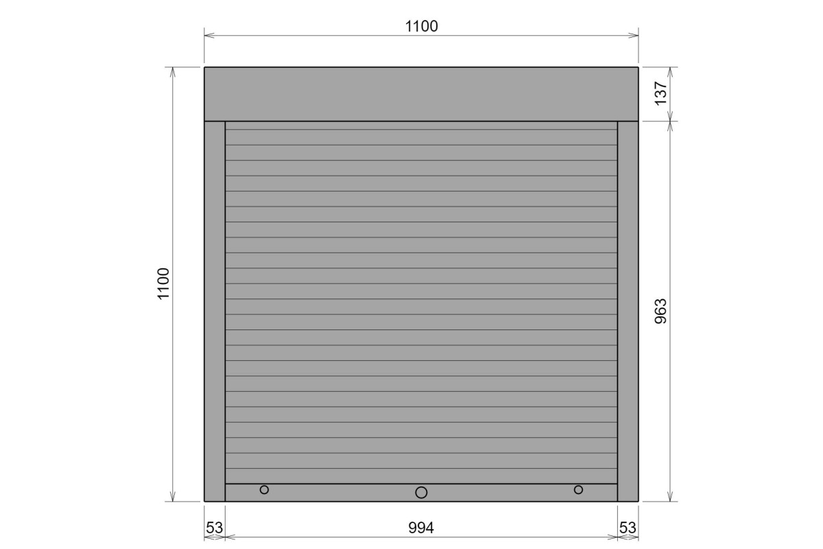 Защитные алюминиевые ролеты Comfort Line 1100-1100 мм P55