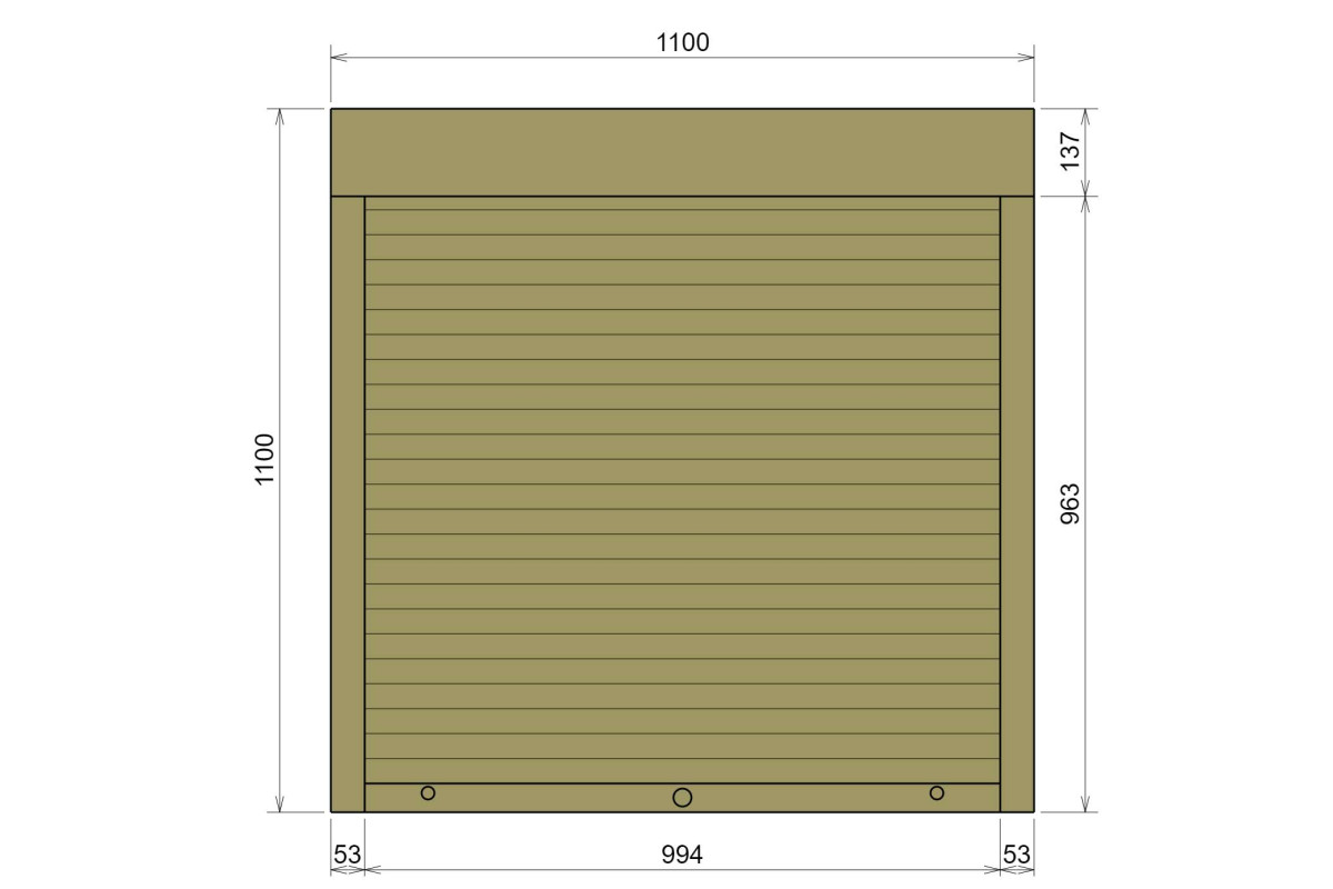 Защитные алюминиевые ролеты Comfort Line 1100-1100 мм P55
