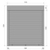 Защитные алюминиевые ролеты Comfort Line 1100-1200 мм P55