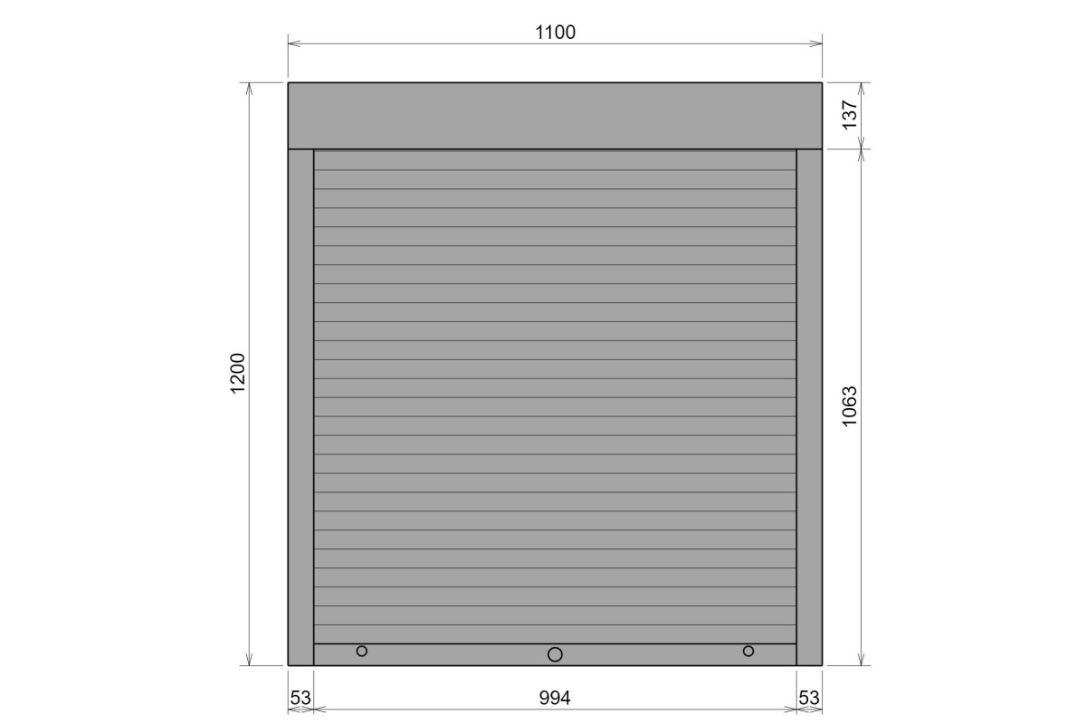 Защитные алюминиевые ролеты Comfort Line 1100-1200 мм P55